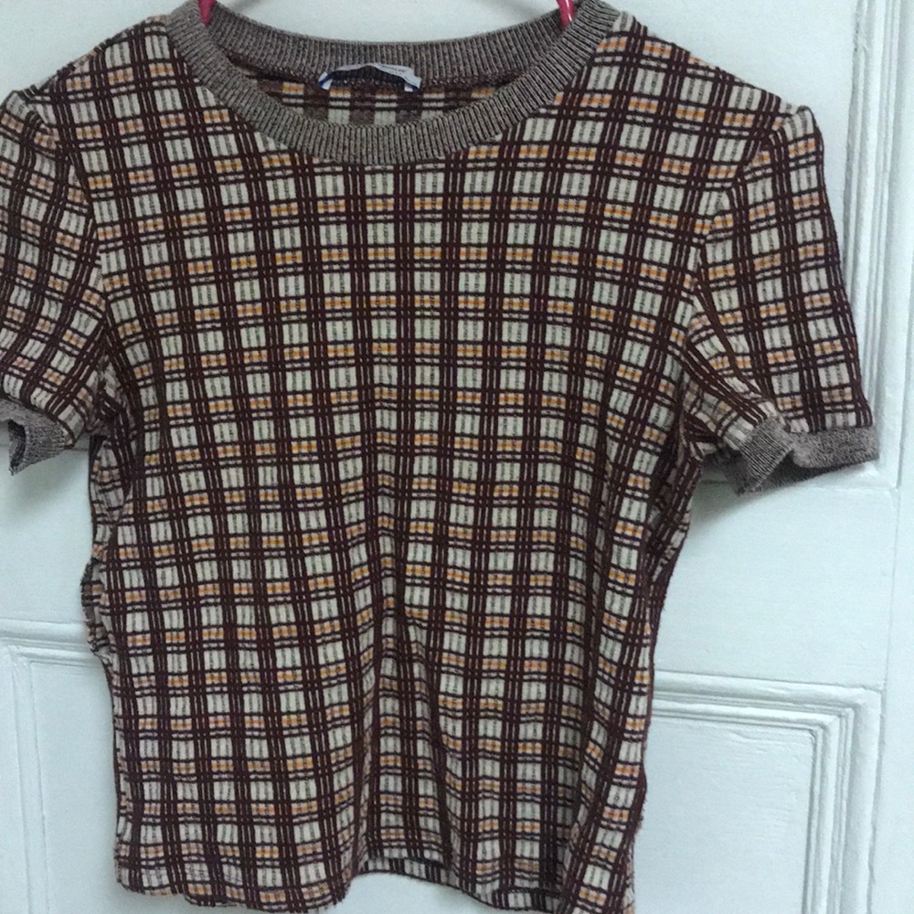Zara plaid crop top